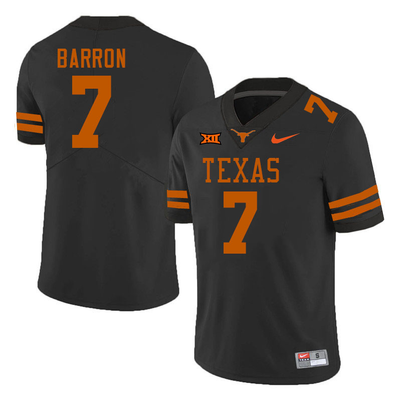 Men #7 Jahdae Barron Texas Longhorns College Football Jerseys Stitched-Black